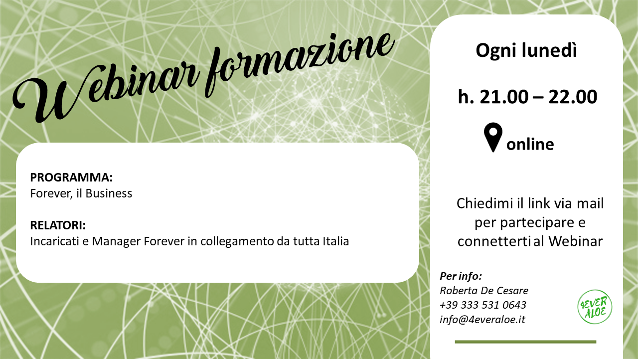 webinar live forever il business